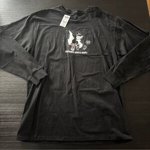 VANS Black Skunked Since 1966 Skater Classic Fit Graphic Long Sleeve Tee NEW